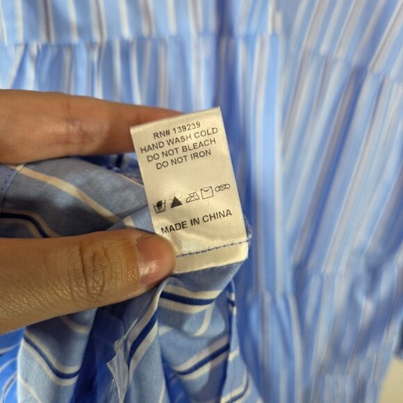 Tuckernuck Pomander Place Shades of Blue Stripe Cara Dress - Picture 8 of 9